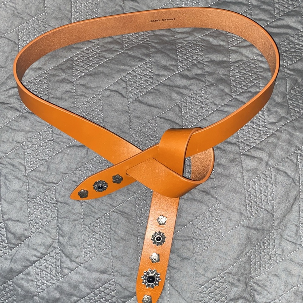 Isabel Marant Orange Belt with Silver Accents